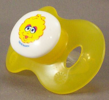 sesame street baby big bird yellow dummy Pacifier NUK teat