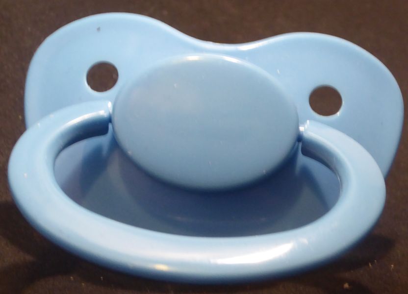 Baby blue Adult Sized Shield, Pacifier, with Latex or Silicon teat