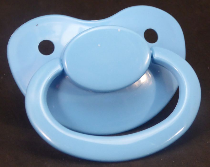 Baby blue Adult Sized Shield, Pacifier, with Latex or Silicon teat