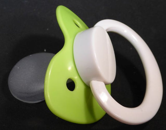 Green with white Large Shield, Pacifier, with Latex or Silicon teat