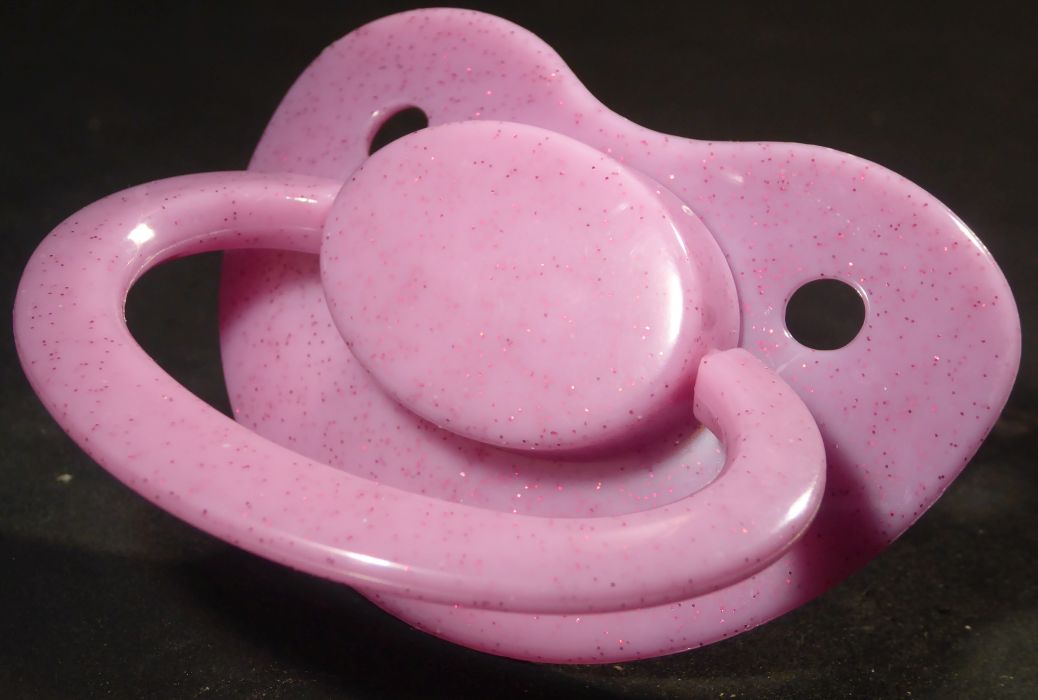 Light Purple Glitter Large Shield Pacifier