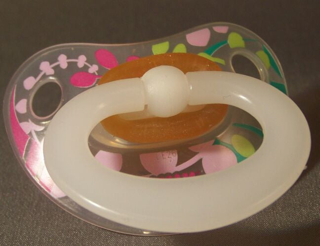 Translucent pink pattern NUK , Pacifier, Dummy, Soother,