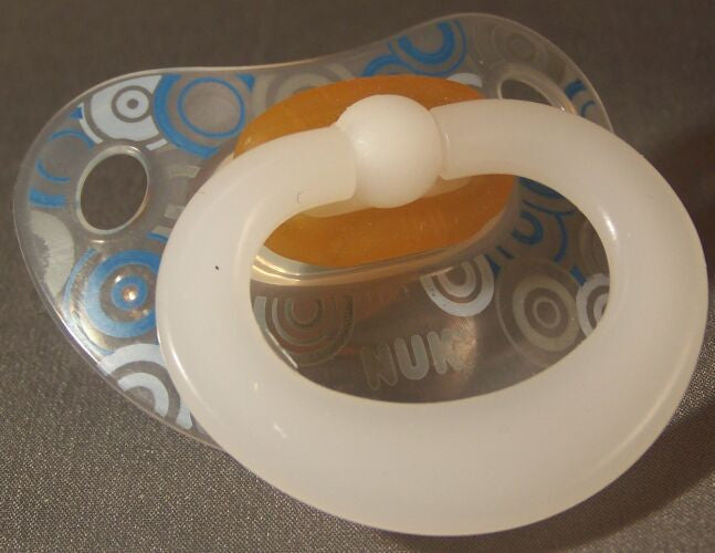 Translucent blue circles NUK Pacifier