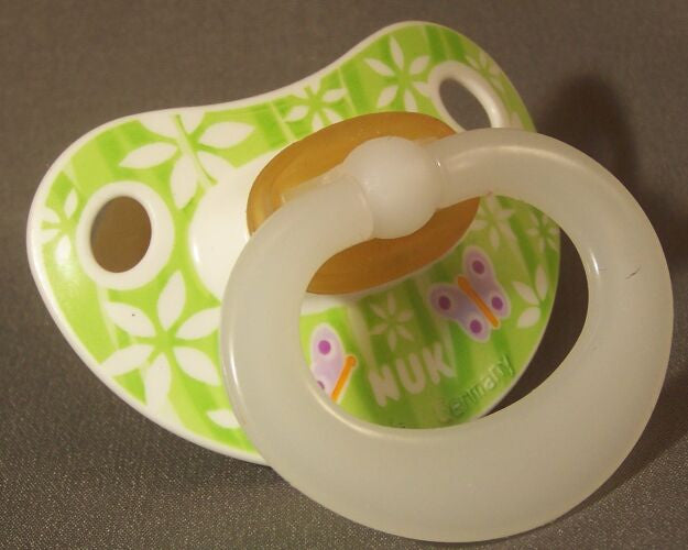 green garden decorated NUK , Pacifier, Dummy, Soother, toys decorated