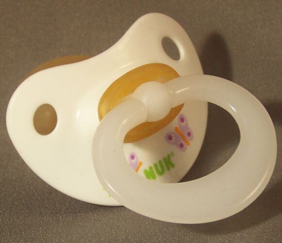 purple butterflies decorated NUK Pacifier