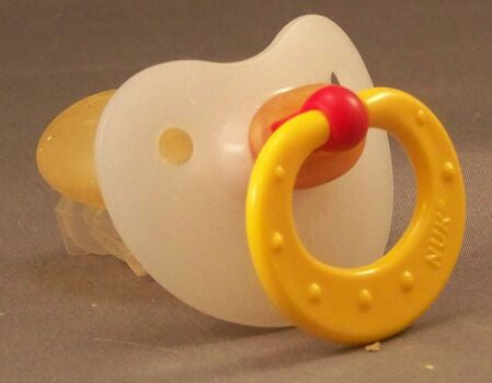 Yellow Handle NUK Pacifier