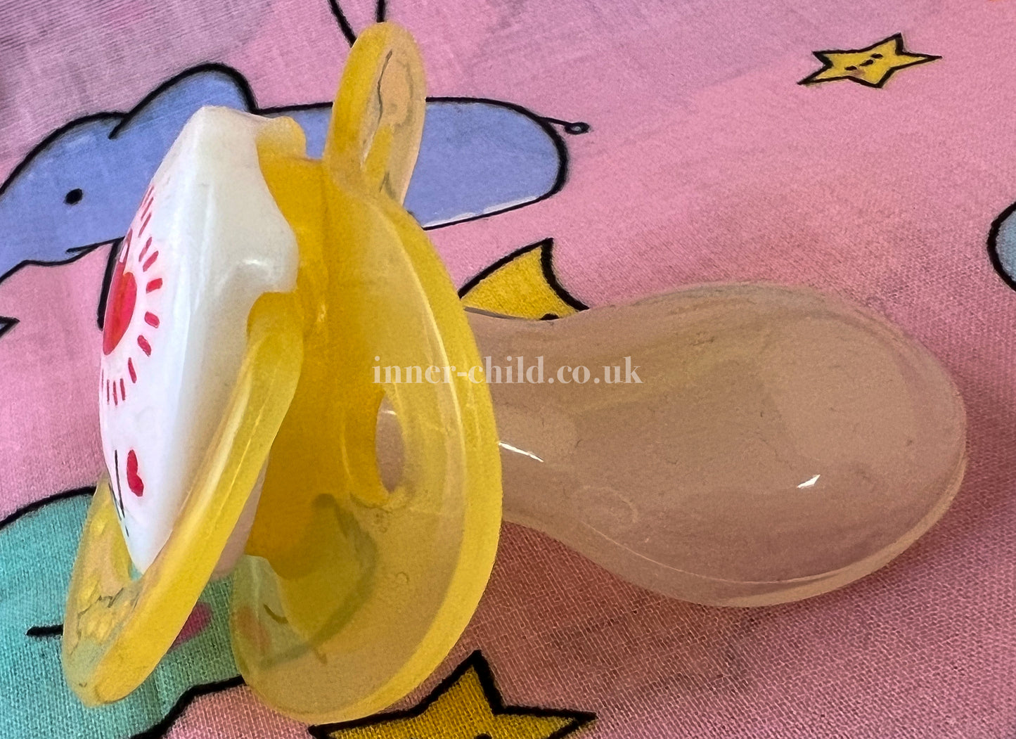 "I ❤️ you mom" Yellow Pacifier