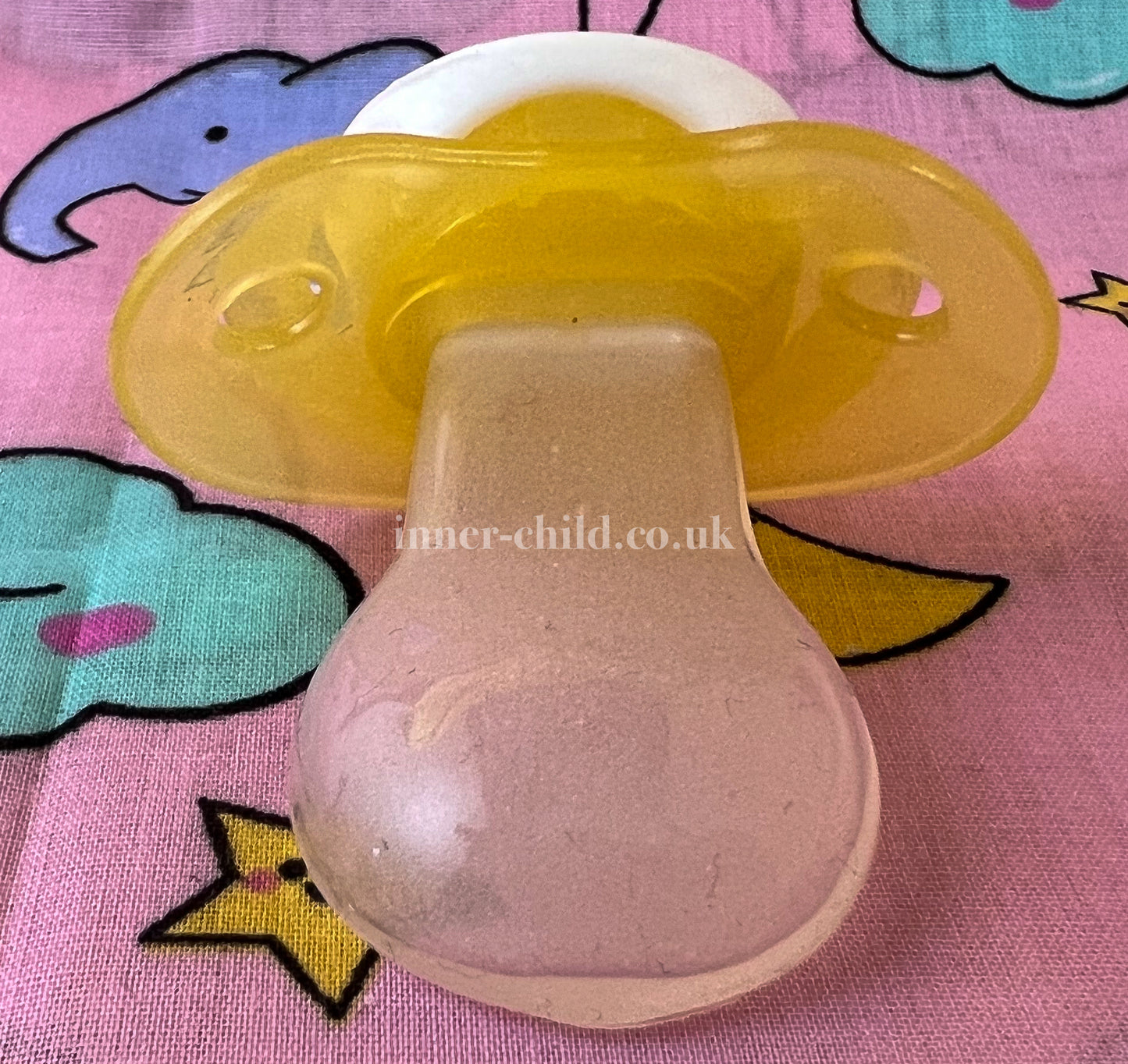 "I ❤️ you mom" Yellow Pacifier