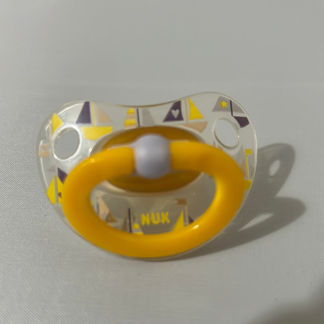 Yellow Transparent Sailboat NUK Pacifier