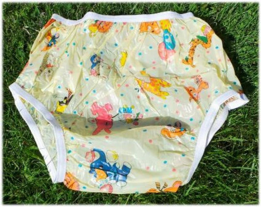 Yellow nursery plastic pants PVC
